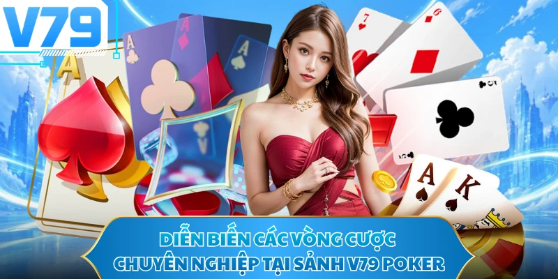Diễn biến các vòng cược chuyên nghiệp tại sảnh V79 Poker