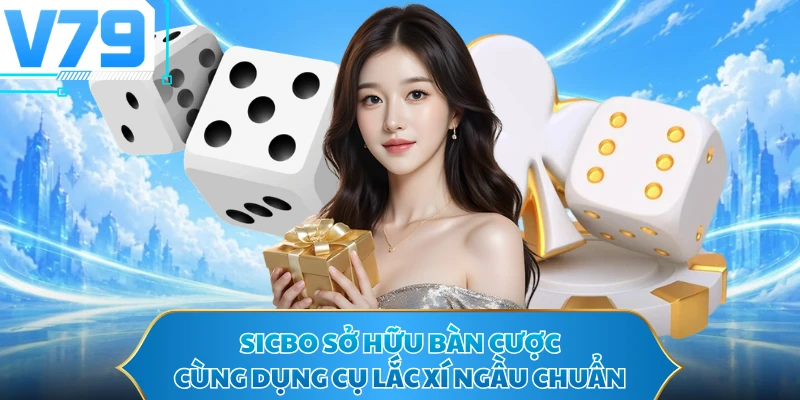 Sicbo sở hữu bàn cược cùng dụng cụ lắc xí ngầu chuẩn